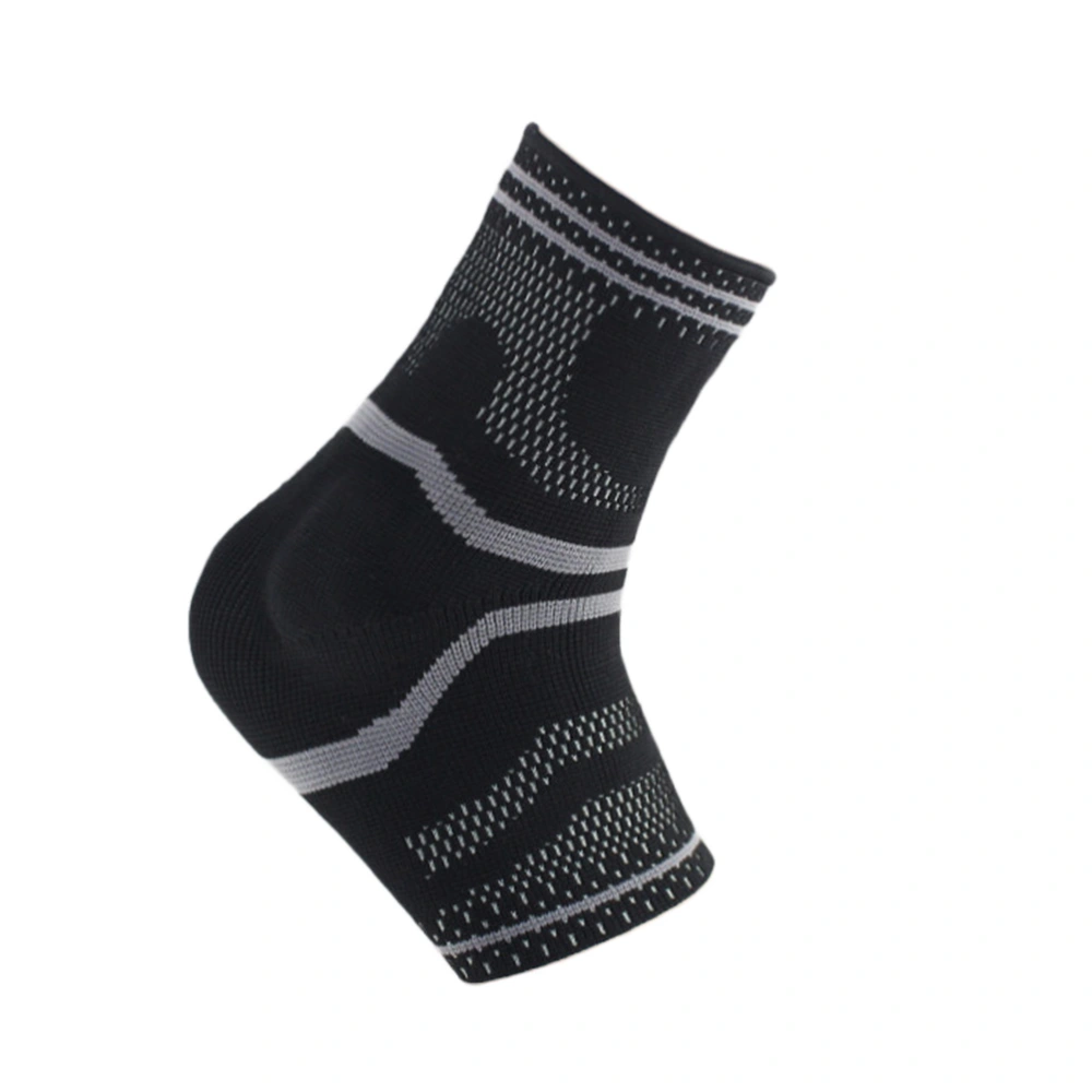 1PC Ankle Brace Knitting Anti Silicone Strip Sports Ankle Support Exercise Ankle Protector - Size L