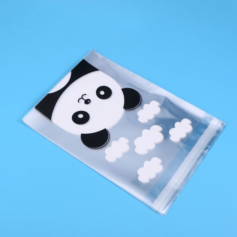 100pcs Panda Pattern Cellophane Bags Cello Bags Self Adhesive Bag for Bakery Cookie Candy Snacks Gift