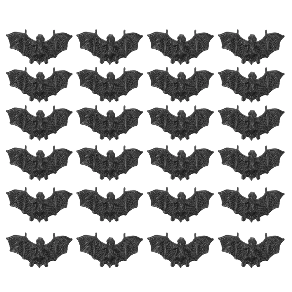 100Pcs Decorative Bat Toys Adorable Halloween Decors Halloween Mini Bats Halloween Accessory