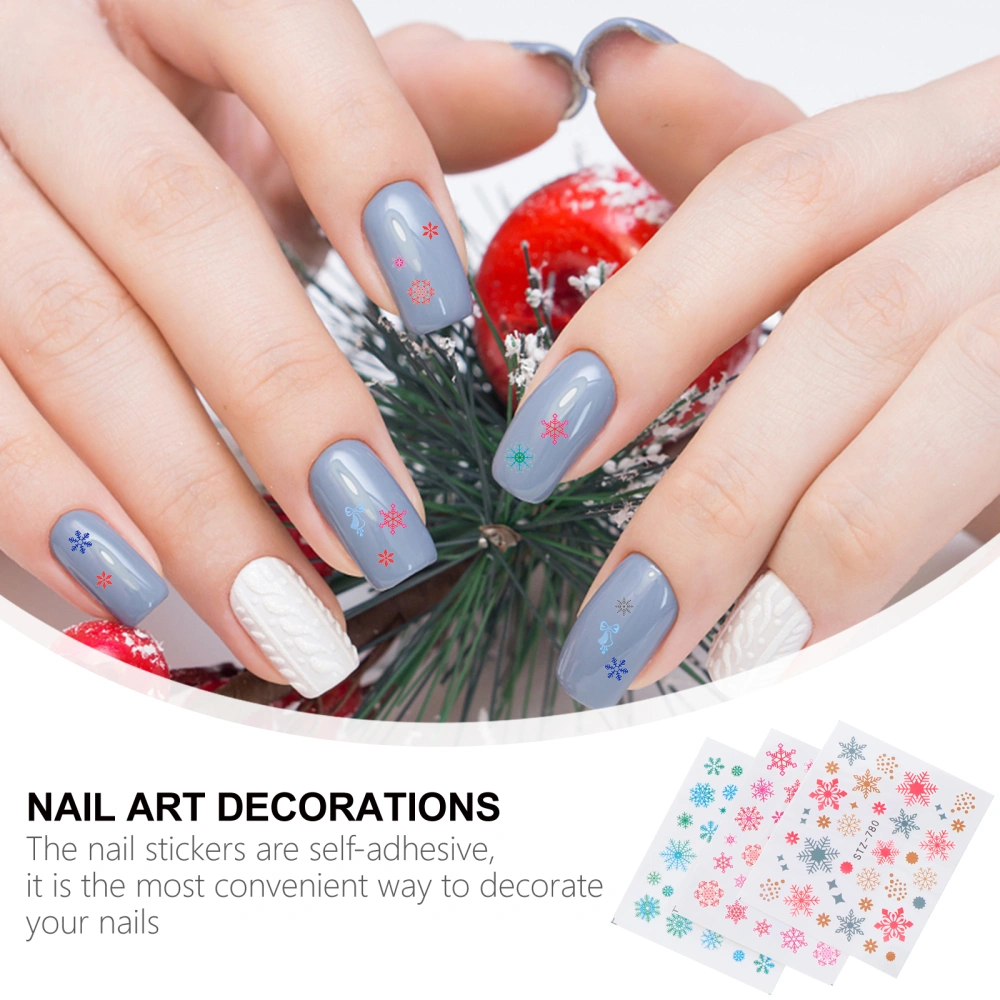 90 Sheets Christmas Nail Art Stickers Festival Party Nail Decoration Decals