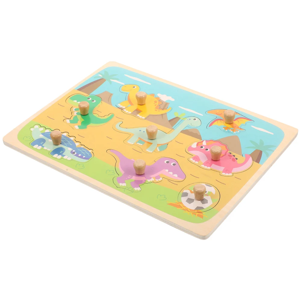 1 Set of Portable Enlightenment Puzzles Wooden Cartoon Puzzle Toys Interactive Enlighten Puzzles