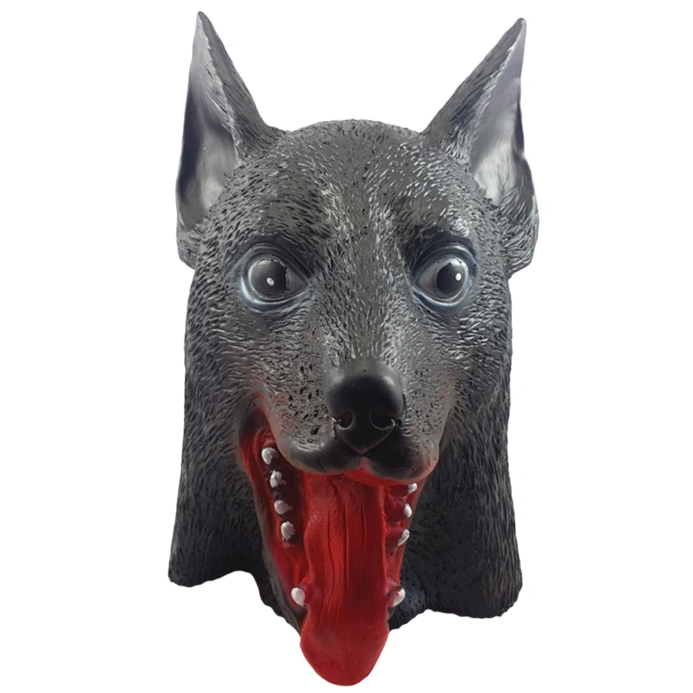 1pc Halloween Costume Disguise Cosplay Mask Dog Head Shaped Mask Party Cosplay Unique Funny Gift (Black)