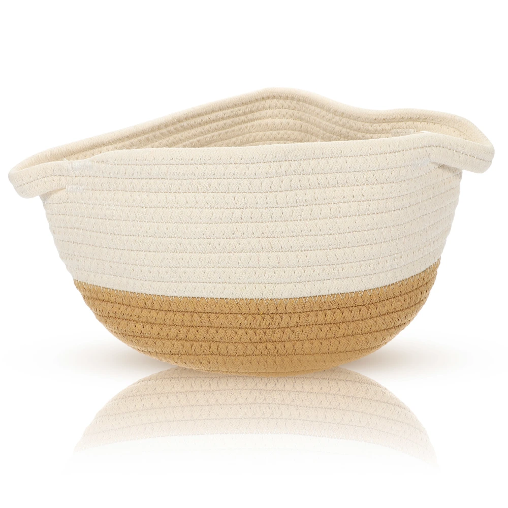 Cotton Rope Woven Basket Cloth Art Woven Storage Basket Snack Storage Holder