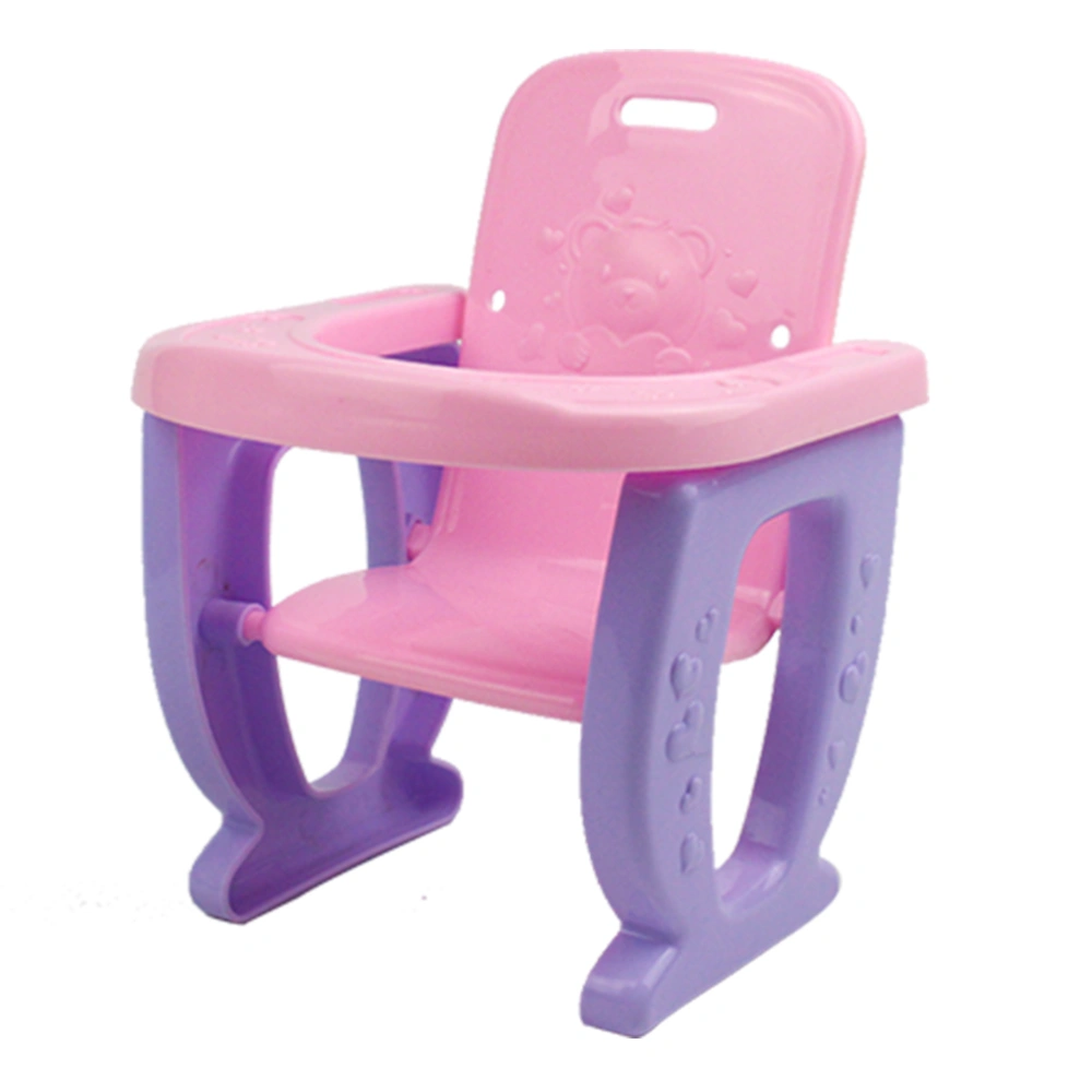 Feeding Chair Toy Doll High Chair Model Cartoon Eating Chair Adornment Toy