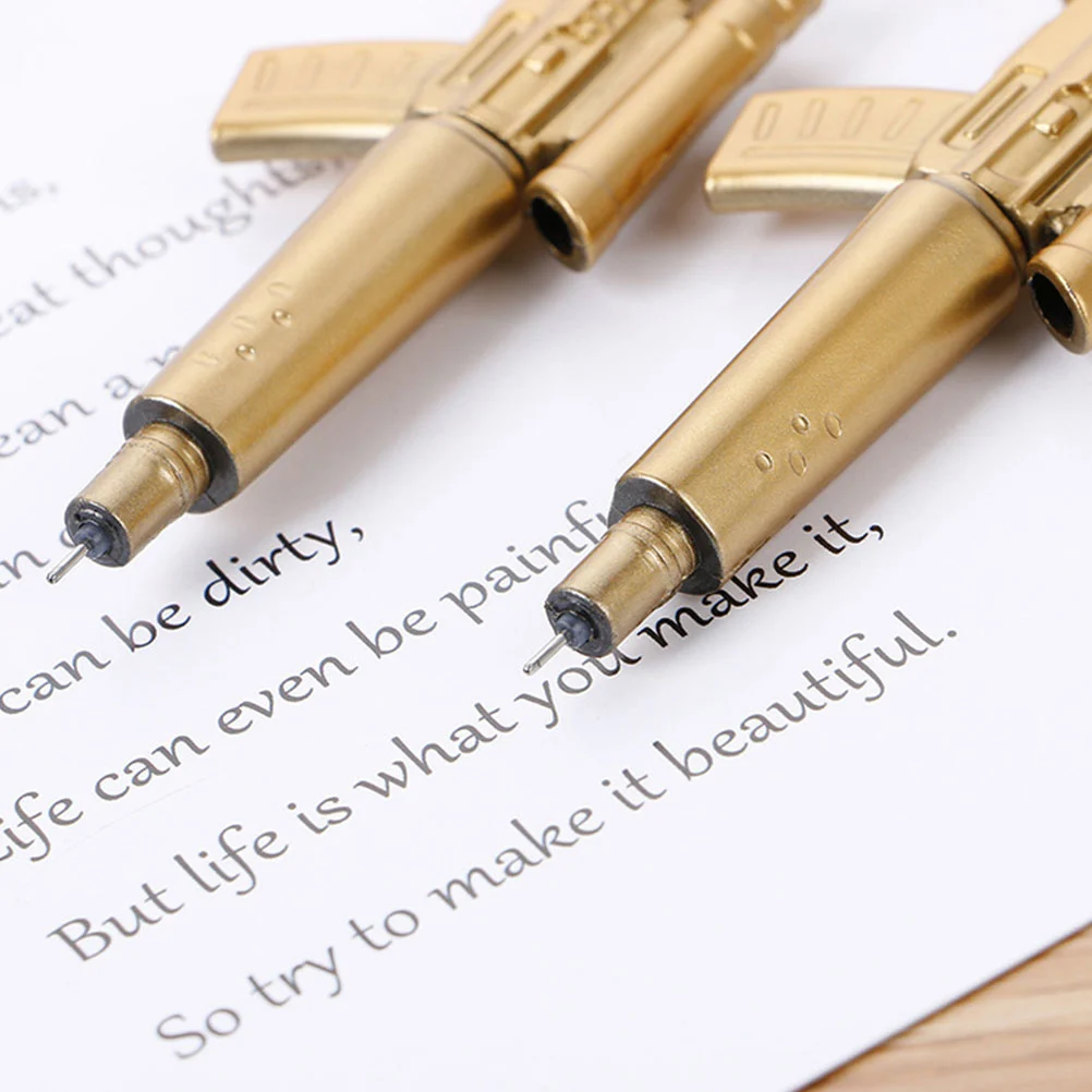 10Pcs Portable Writing Pens Multi-function Gel Pens Household Signature Pens Student Supply