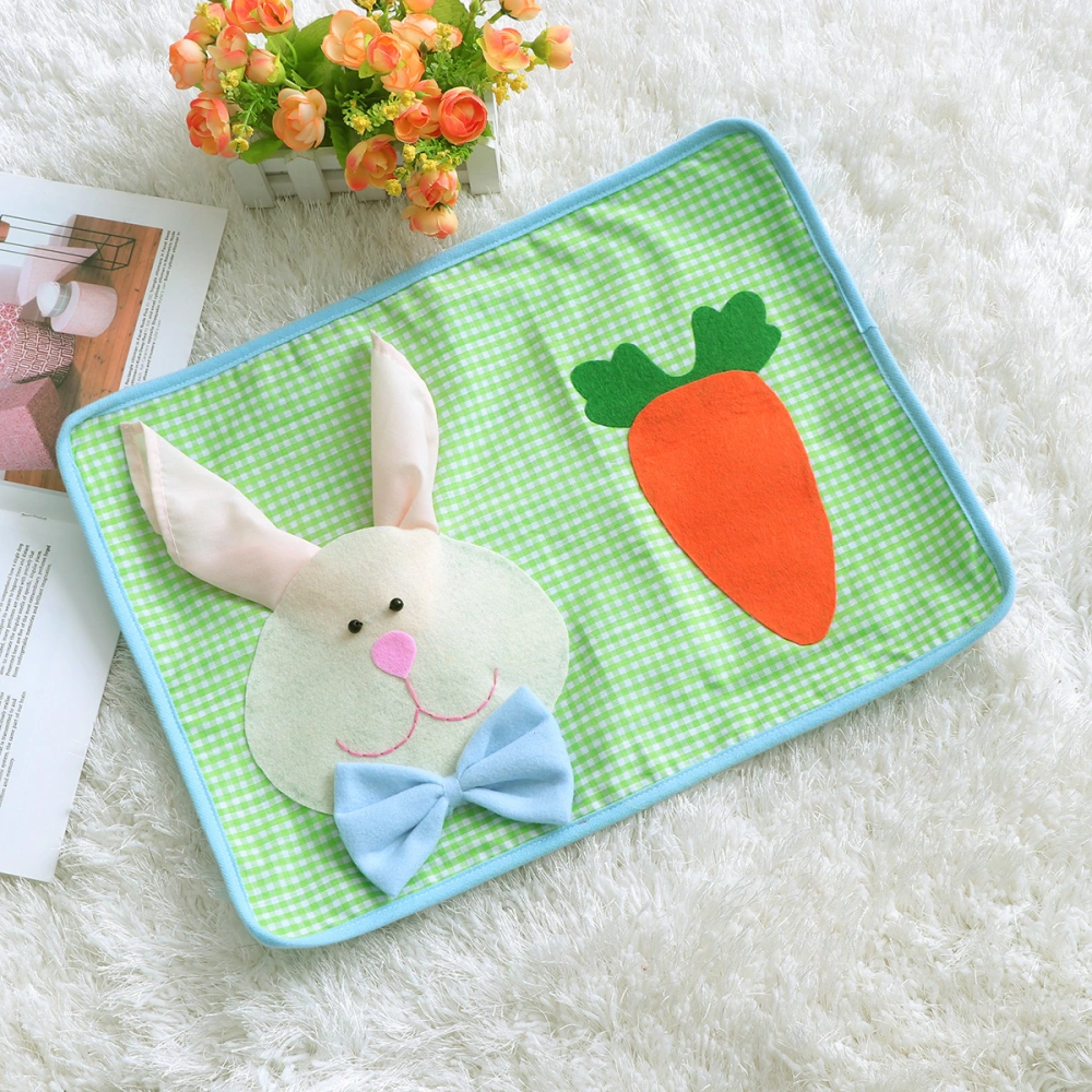 48 x 35cm Easter Table Mat Bunny Placemat with Napkin Table Decor for Easter