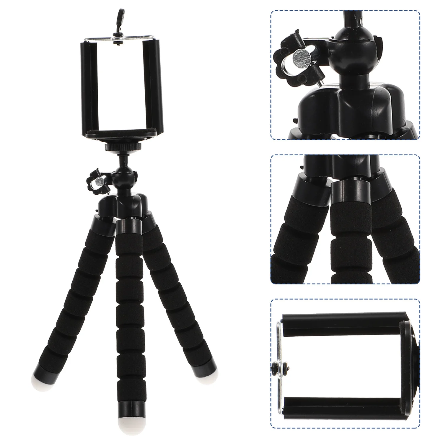 1 Set Camera Tripod Rack Stainless Steel Desk Tripod Phone Triangle Bracket