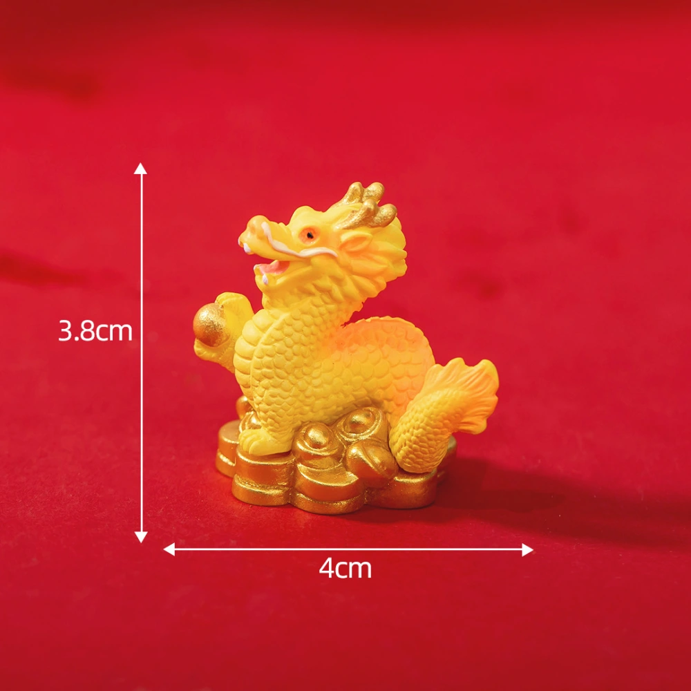 4pcs Miniature Dragon Figurines Mini Dragon Statue Micro-landscape Dragon Ornaments