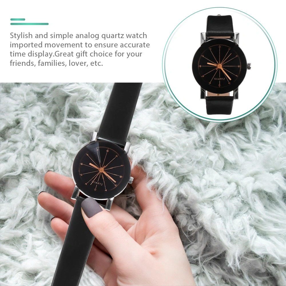 Fashion Wrist Watch Casual Luxury Quartz Watch with Leather Strap Festival Gift