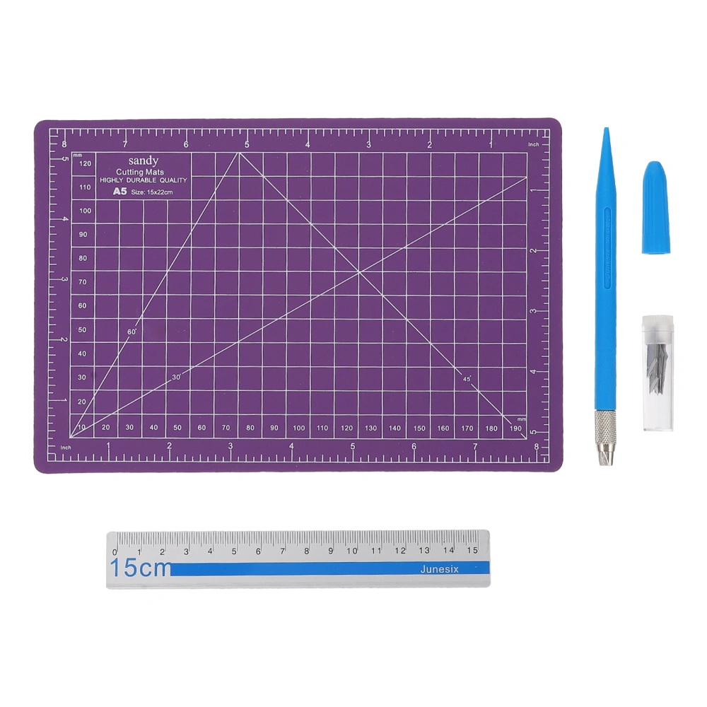 1 Set of Art Carving Cutting Mat Ruler Set Scrapbook Cutter Utility Pad