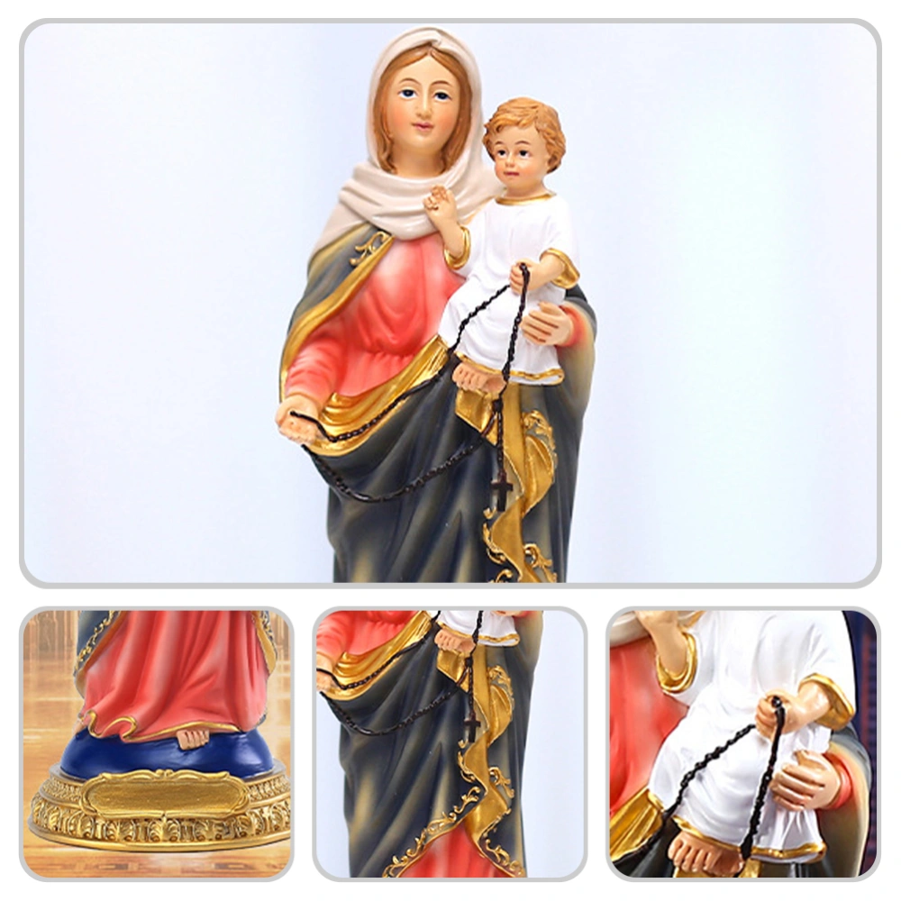 Madonna And Child Statue Religious Art Decor Resin Virgin Mary Statue Desktop Decor