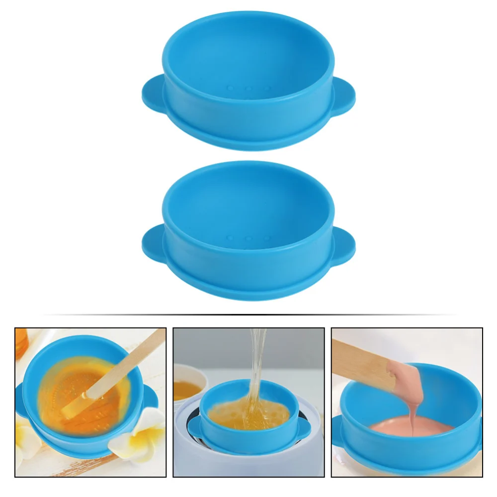 2pcs Non-stick Wax Melting Containers Wax Melting Bowls Foldable Bowl Accessories