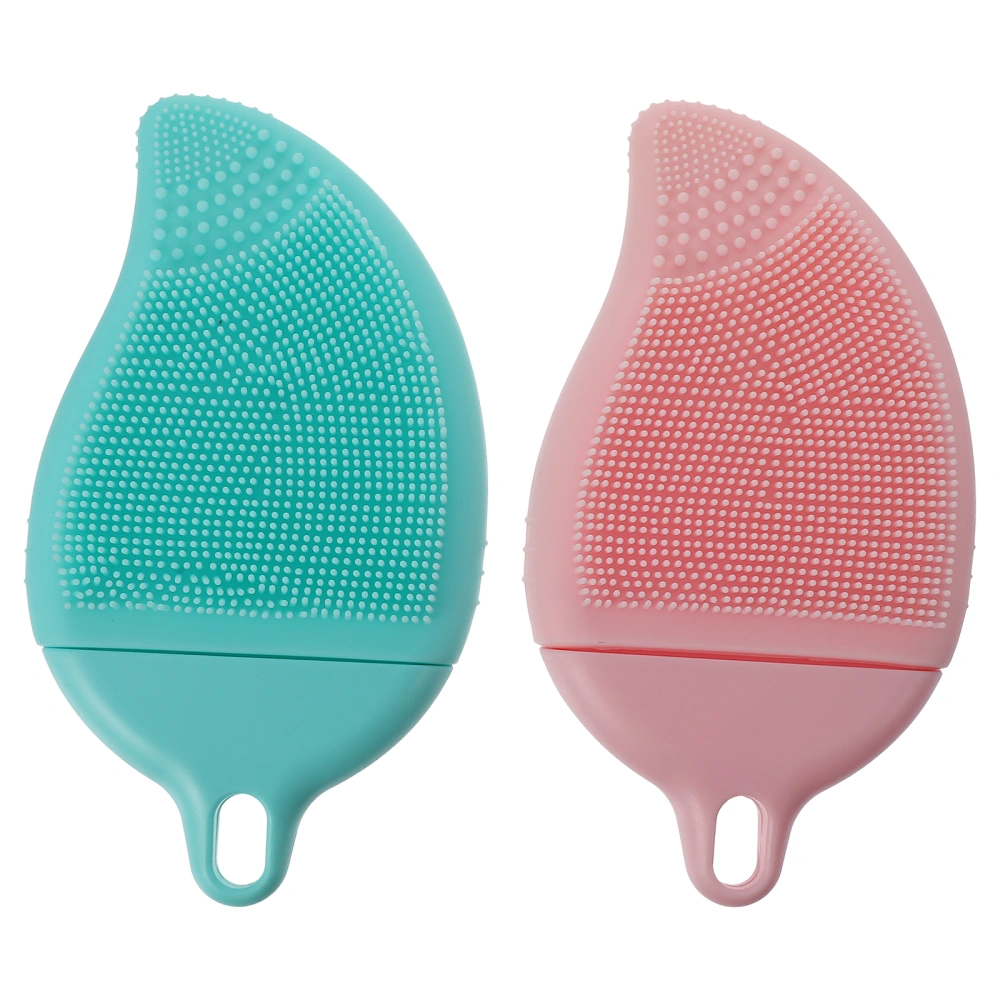 2pcs Multifunctional Silicone Massage Brushes Bath Brush Kids' Hair Brushes