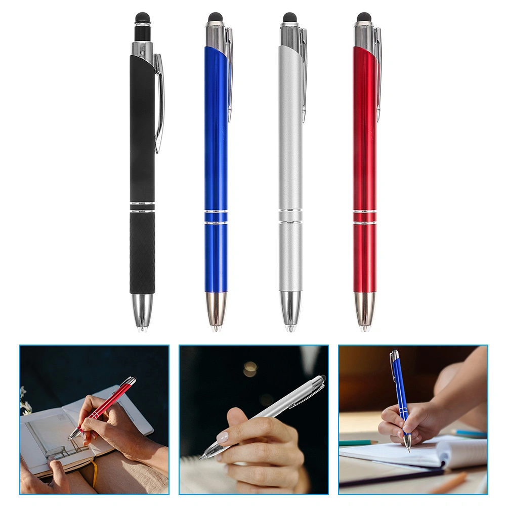 4Pcs LED Metal Light Pens Pens for Touchscreen Device Glowing Ballpoint Pens Office Stationery