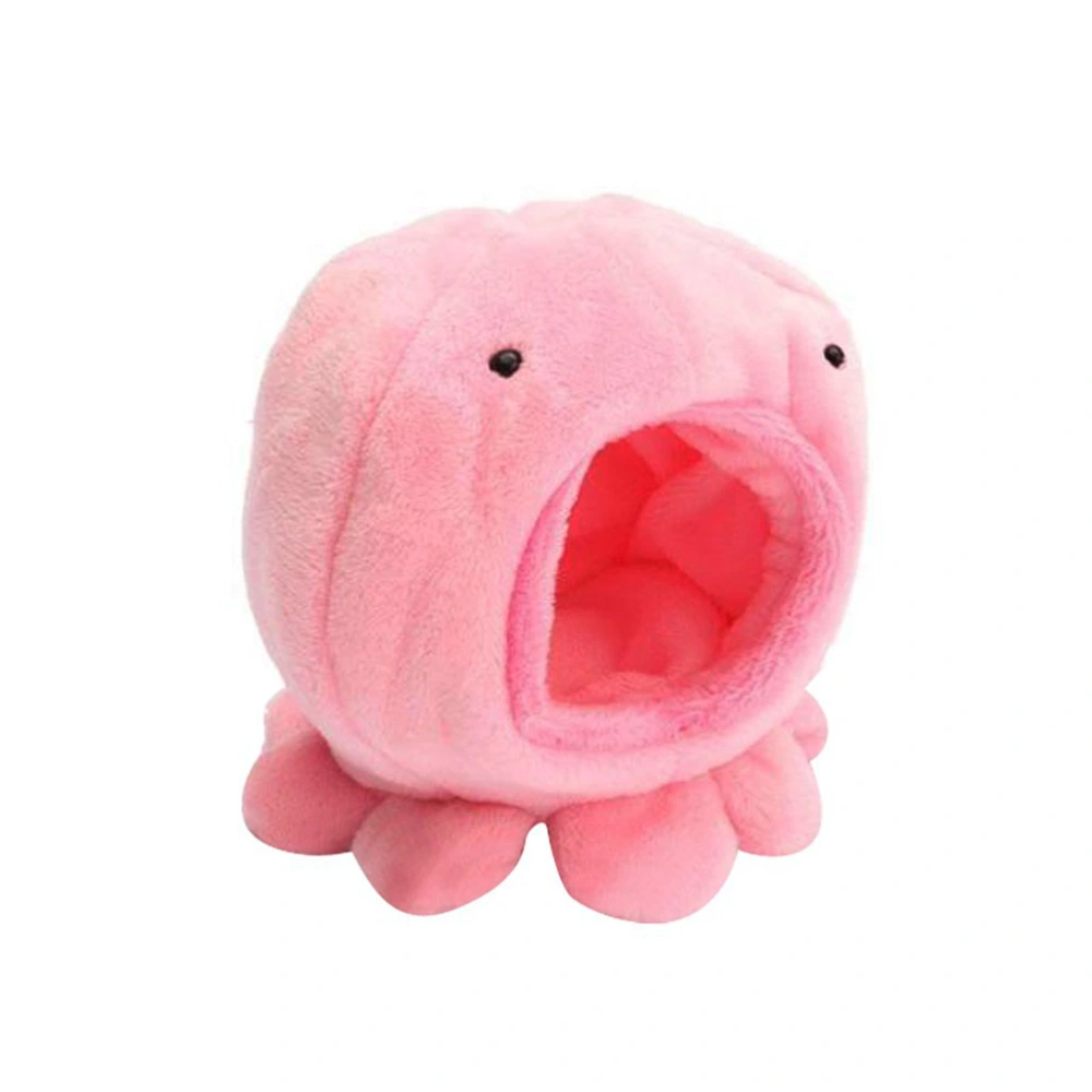 Octopus Shape Rat Hamster Bird Squirrel Warm Bed Pet Toy House Cage (Pink)