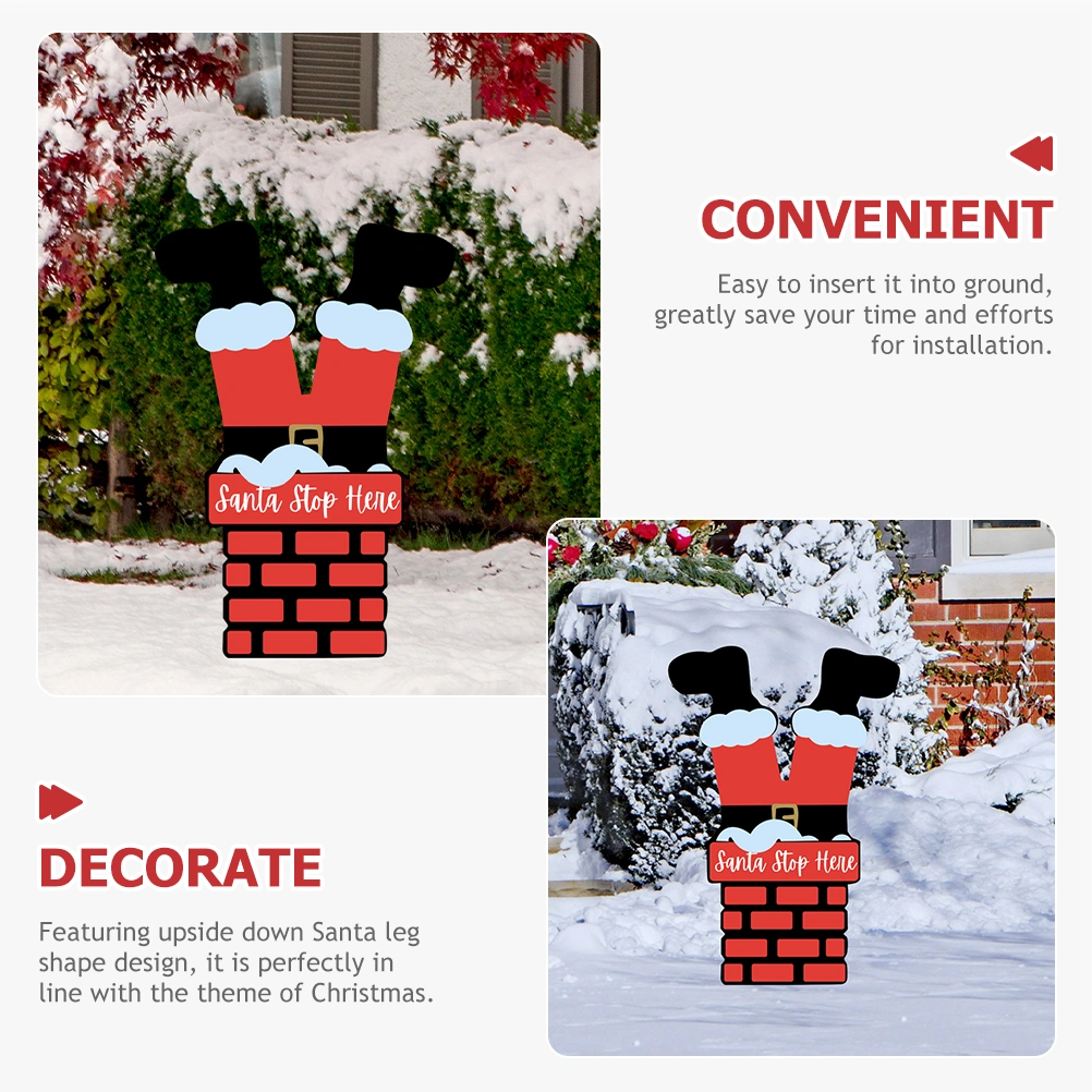 Christmas Yard Sign Outdoor Decoration Christmas Lawn Yard Sign with Stake