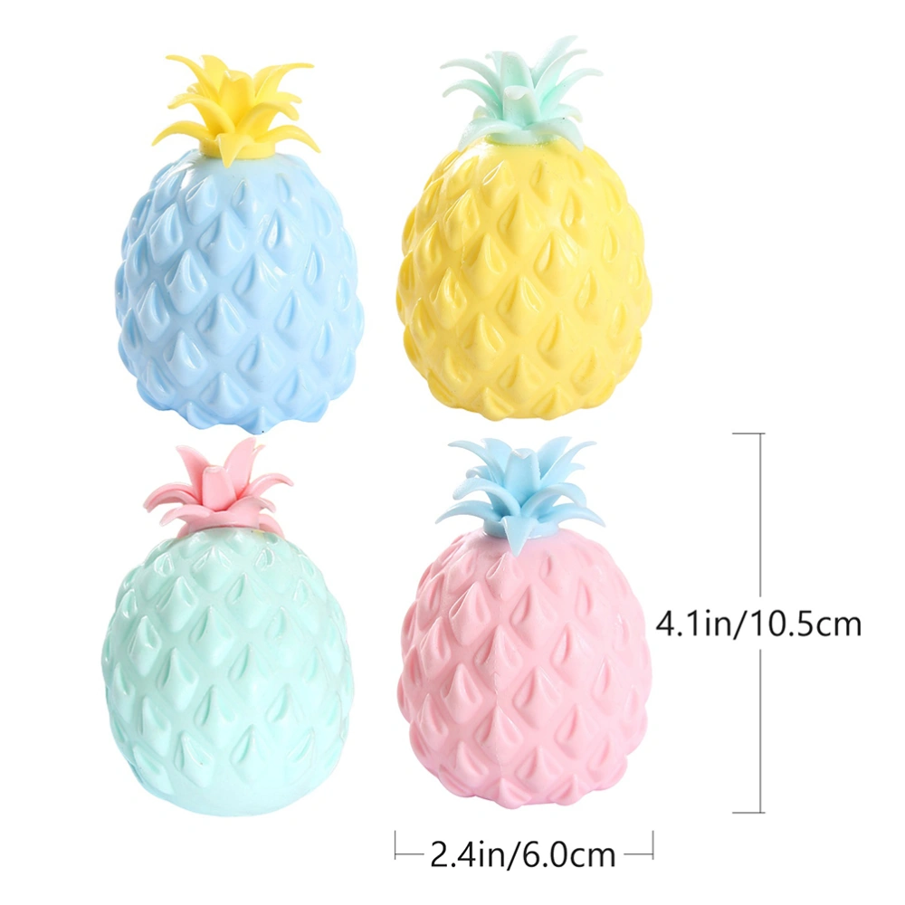 4Pcs Creative Stress Relief Toys Desktop Stress Balls Funny Pineapple Toys