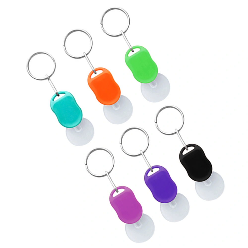 6pcs LED Key Rings Luminous Key Holder Flashlight Key Rings Bag Pendants