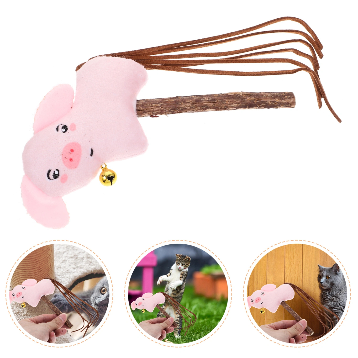 Cat Teaser Stick Cat Wand Catnip Toy Interactive Catnip Toy Cat Chew Toy Stuffed Animal Cat Wand