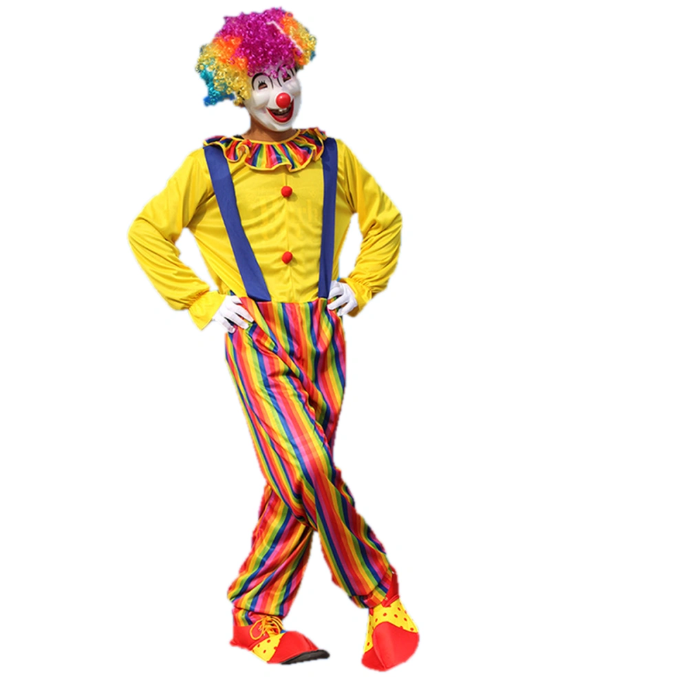 Carnival Clown Costume Halloween Masquerade Adult Clown Outfit Suit for Men Party - Size 4XL (ZC-002)