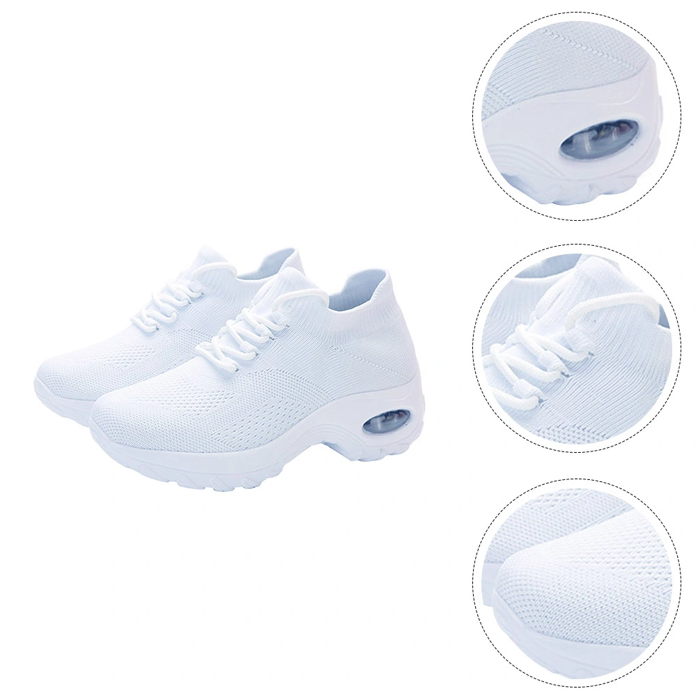 1Pair Women Versatile Casual Shoes Breathable Fashion Shoes Simple Sports Shoes