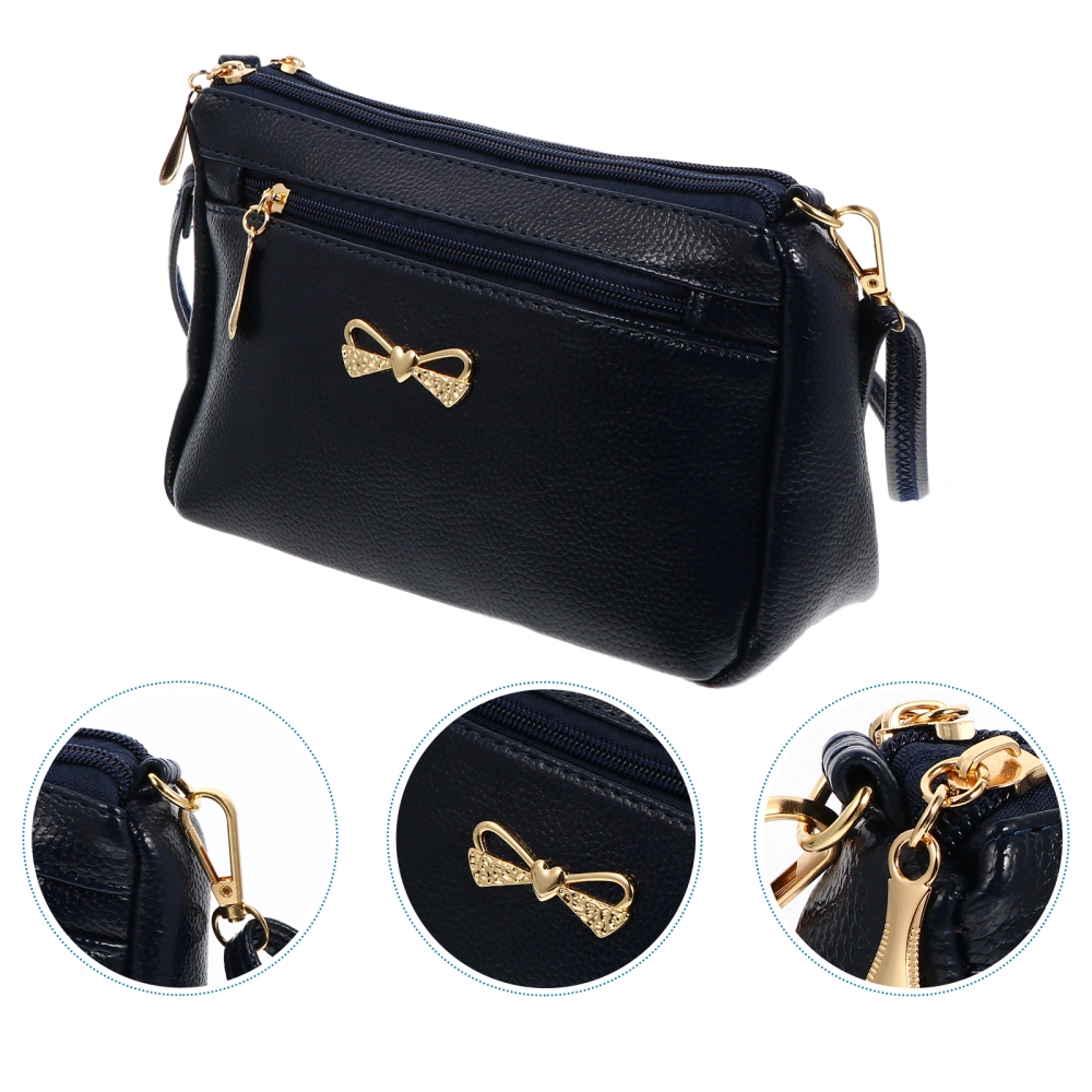 1Pc Bow Decor Shoulder Bag Fashion Crossbody Bag Messenger Bag Storage Bag