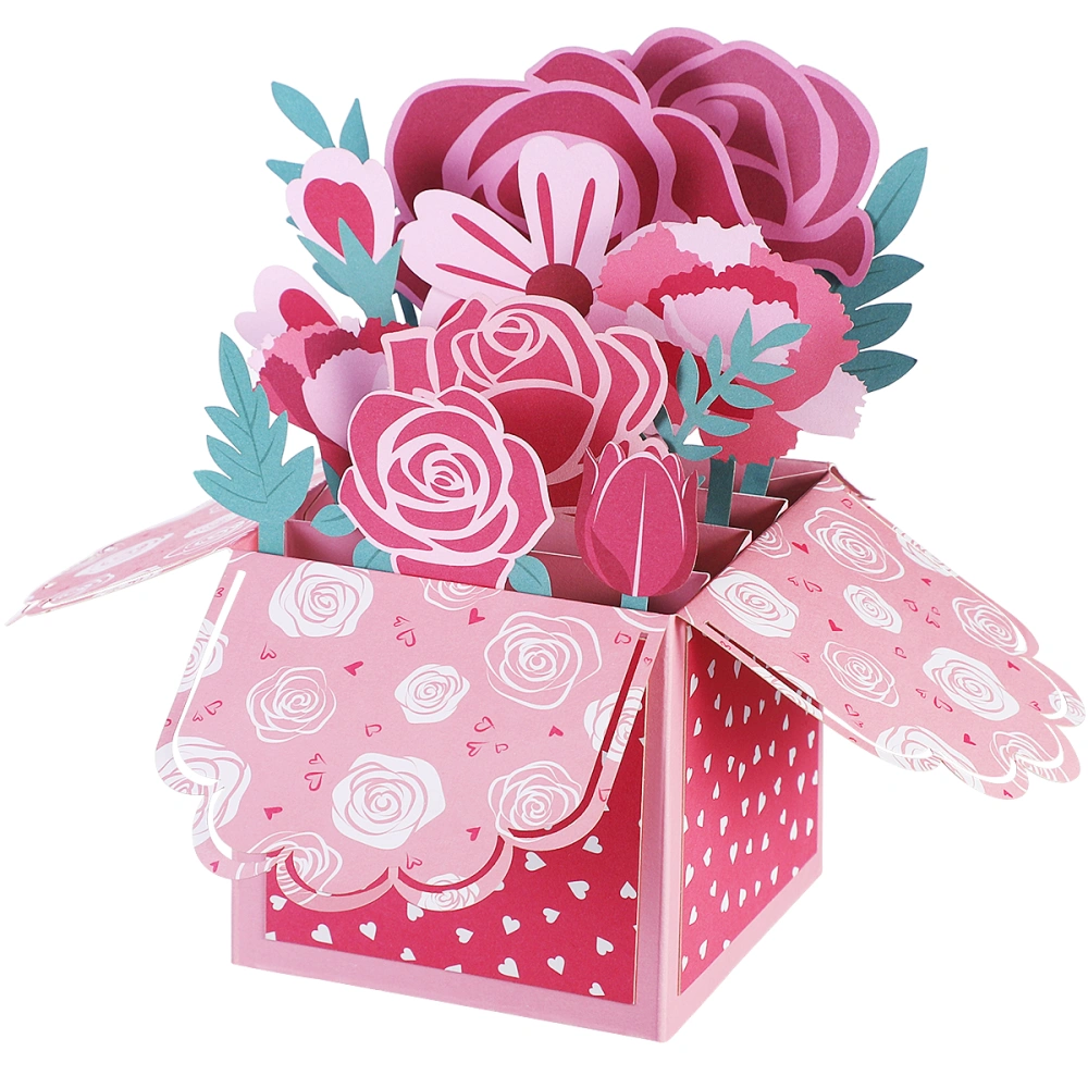 Partykindom Hollow-out Mother's Day HAPPY MOTHER'S DAY 3D Greeting with Envelope Best Wish for Favorite Mom