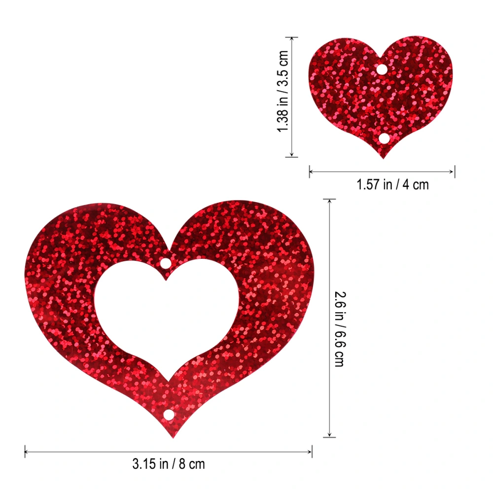 100pcs   Heart Garland Ballon Hanging Decor Wedding Birthday Marriage Proposal Party Supplies (Red)