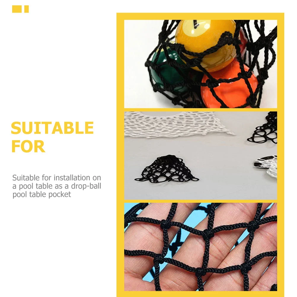 6pcs Professional Billiard Drop Ball Pockets Cotton Billiard Net Bags Billiard Storage Holders