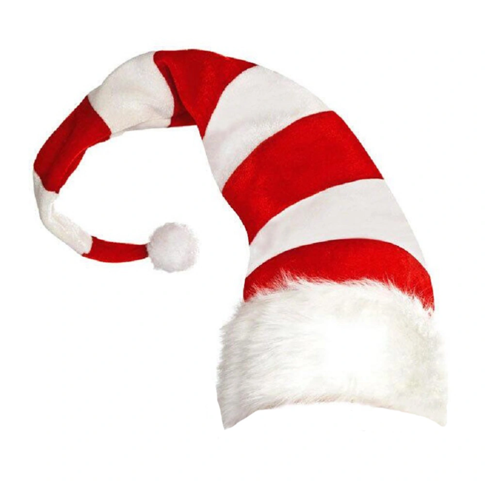 Christmas Hat Elf Style Hat Stripes Cartoon Decorative Hat Adults Hats Headdress Party Decoration