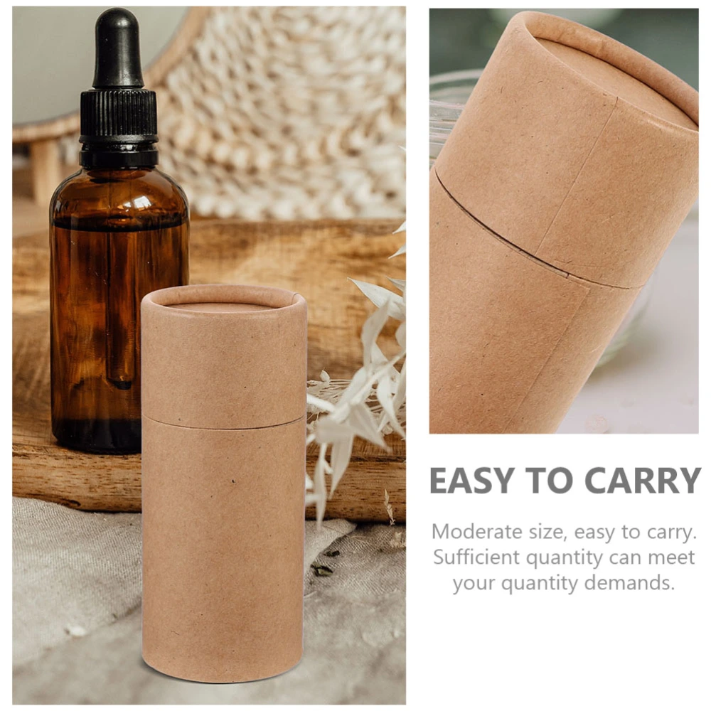 8pcs Oil Bottle Paper Cylinder Shape Packing Boxes Brown Paper Gift Boxes