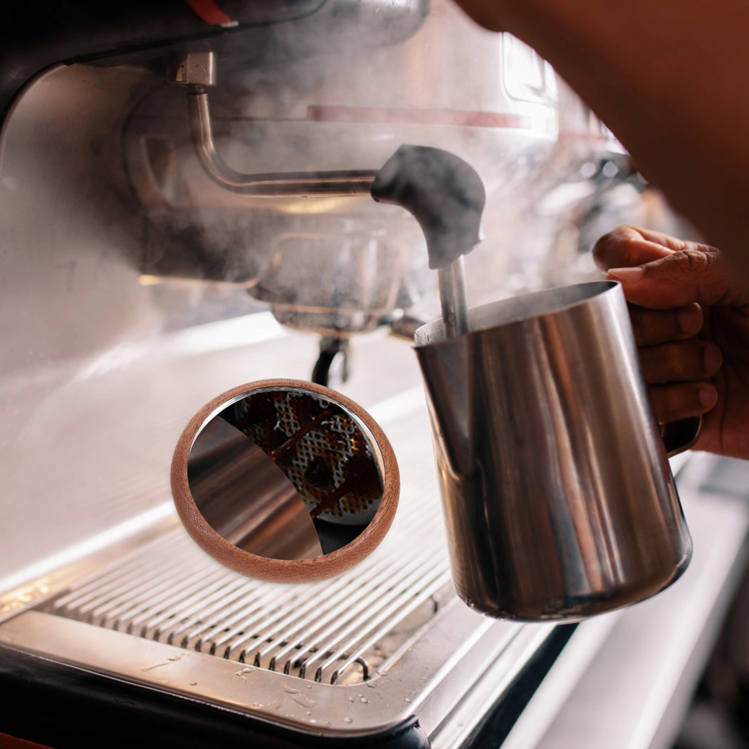 Coffee Maker Observation Mirror Coffee Brewer Magnetic Rotating Viewing Mirror