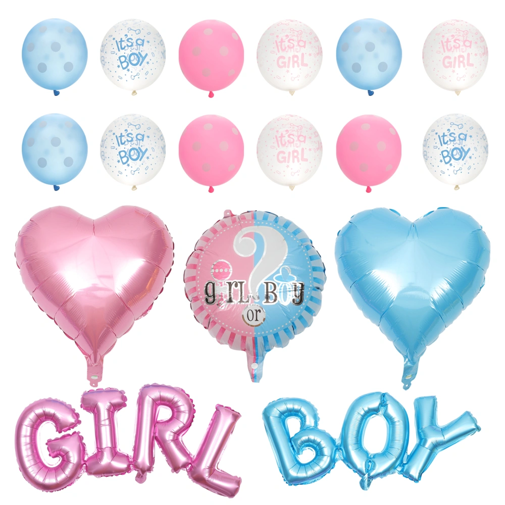 1 Set Gender Reveal Balloons Baby Shower Decorative Balloons Party Balloons