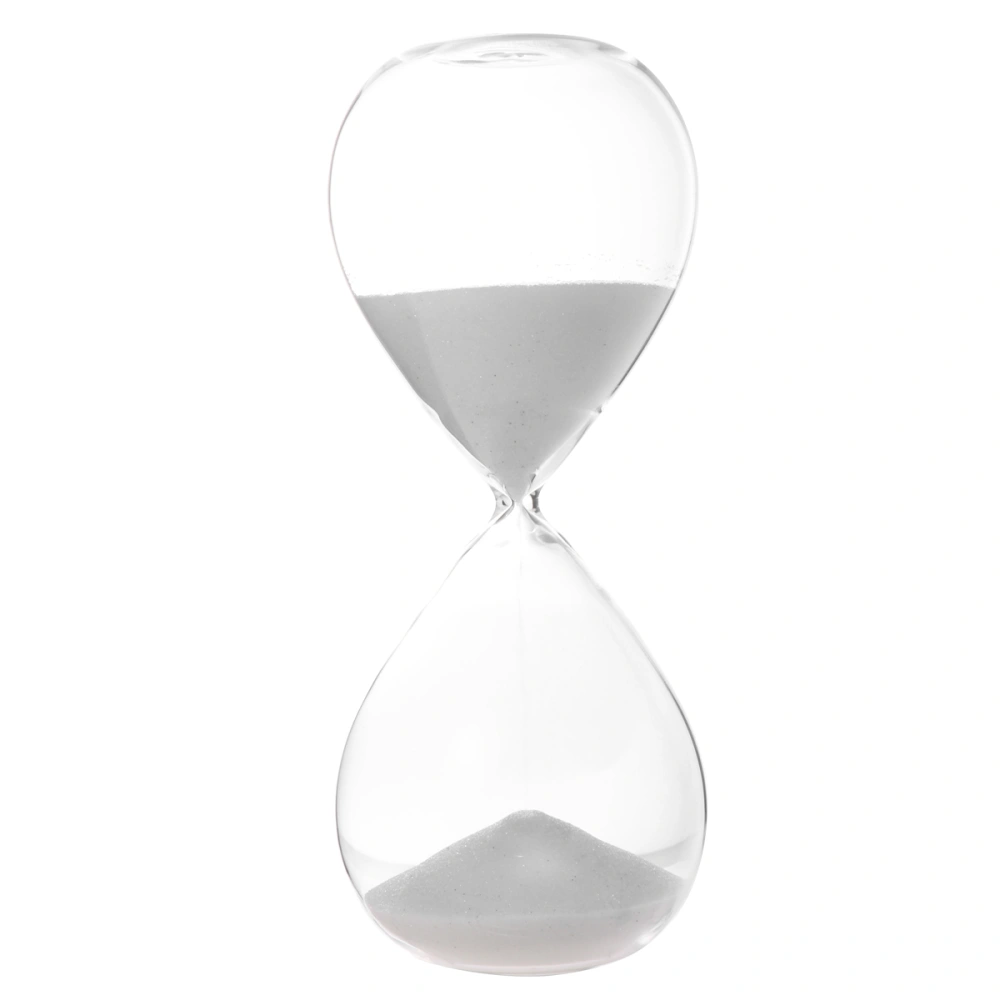 Sand Clock Timer Transparent Glass Sand Clock Modern Sand Clock Timer Creative Sand Clock (White)