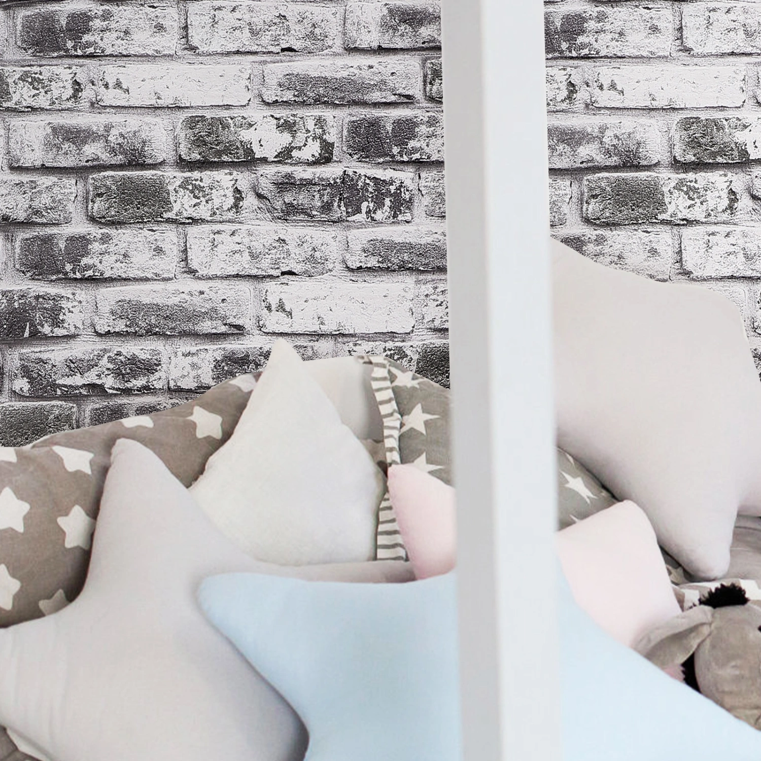 1 Roll Brick Wall Stickers Vintage Wall Decals Self-Adhesive Wall Tiles Peel and Stick Wallpaper