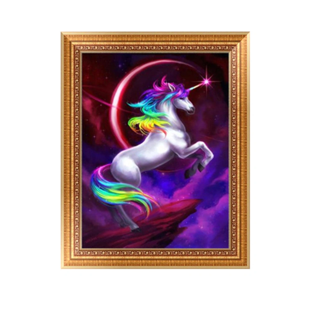 Handmade DIY Diamond Embroidery Painting Wall Decoration Needlepoints Counted Cross Stitch Kits (Horse)