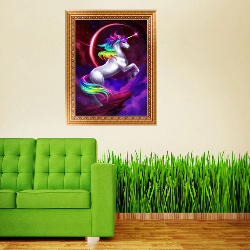 Handmade DIY Diamond Embroidery Painting Wall Decoration Needlepoints Counted Cross Stitch Kits (Horse)