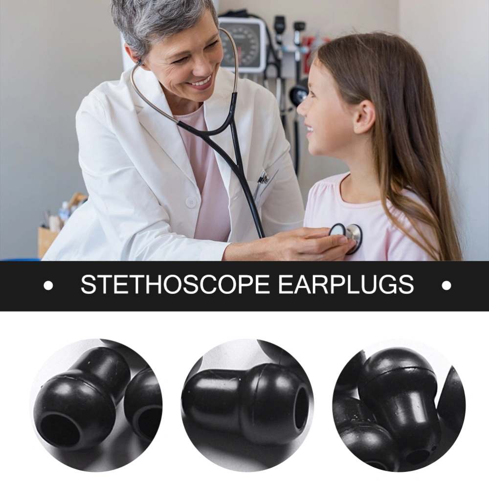 6pcs Universal Stethoscope Ear Tips Replacement Professional Silicone Earbuds