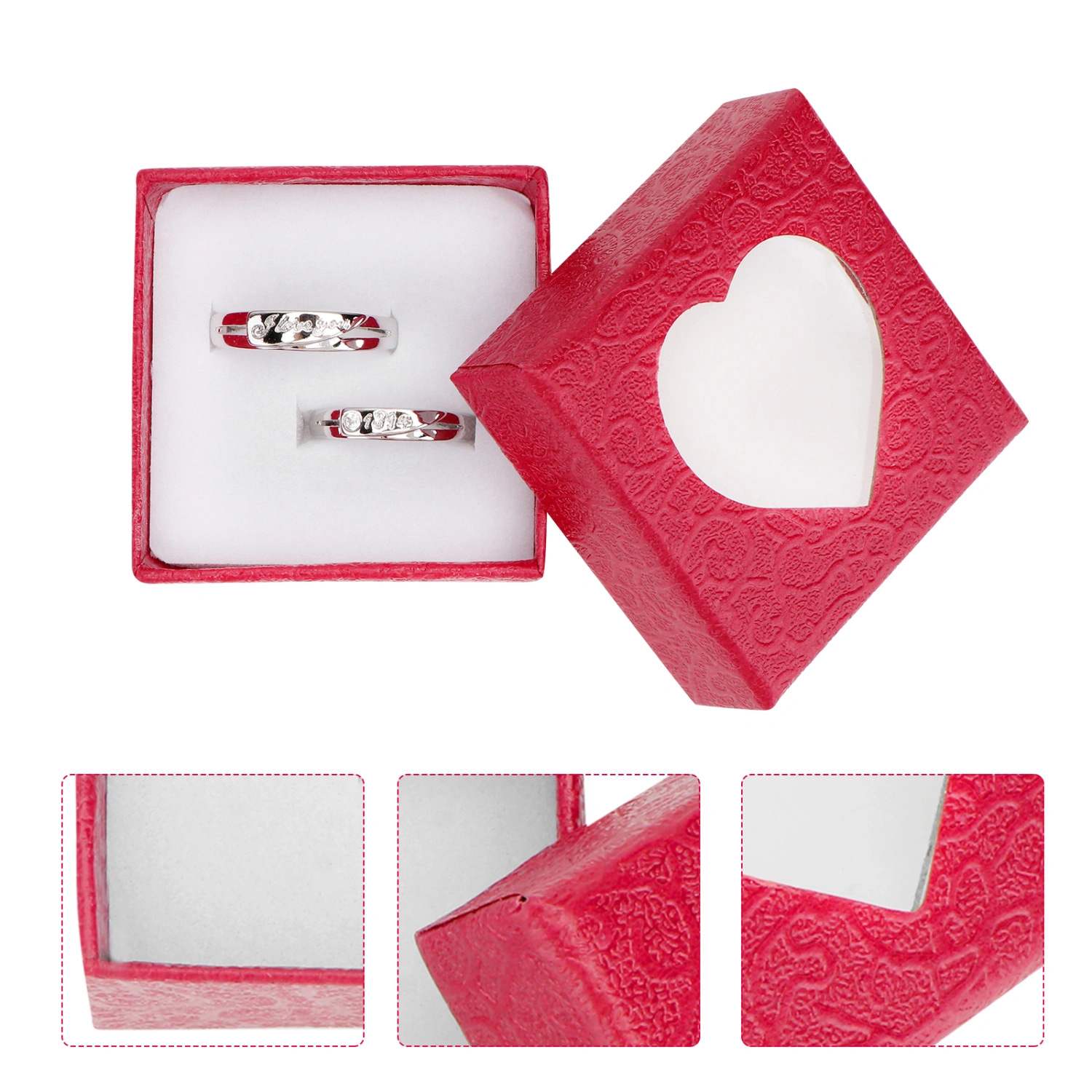 1 Pair Wedding Couple Ring Finger Jewelry Ring Decorative Ring Chic Finger Ring