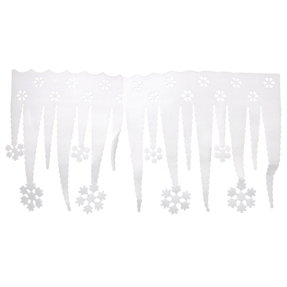 Christmas Icicle Ornament White Ice Cone DIY Snowflake Decoration for Home Shopwindow Door (Bells)