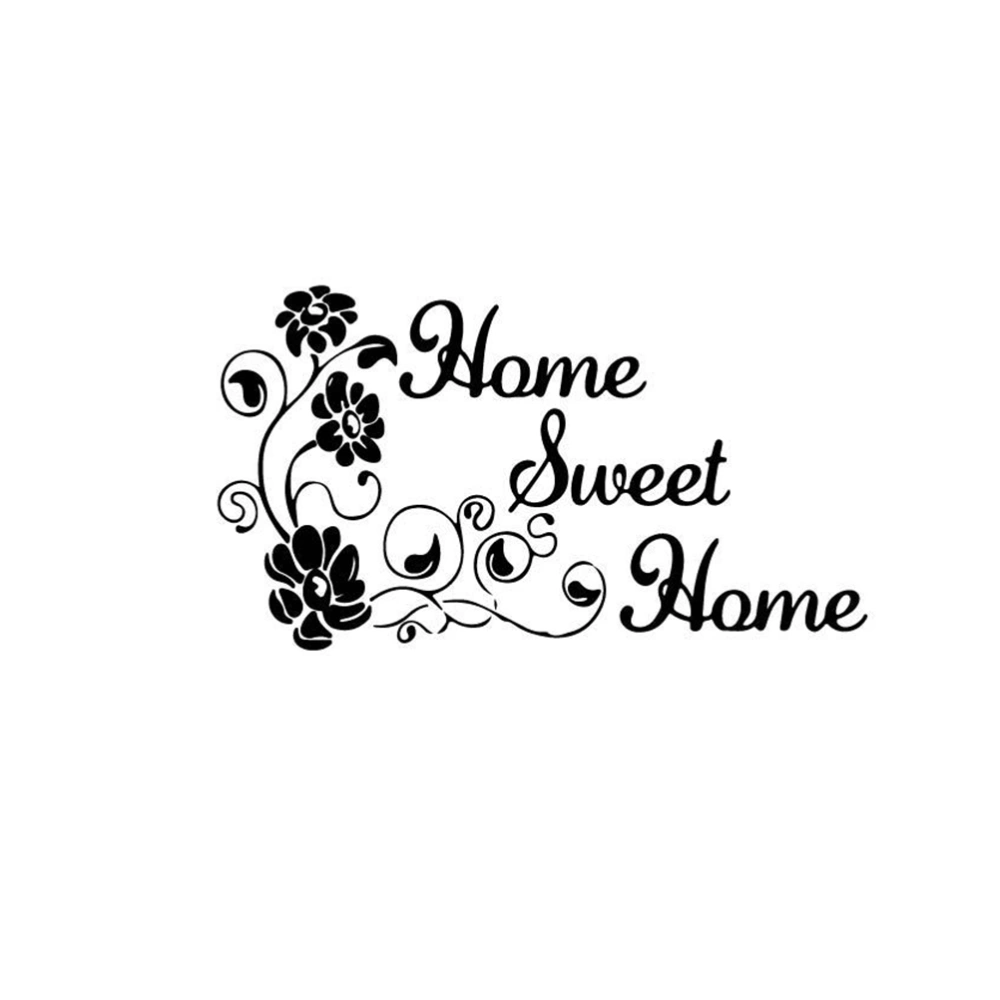 Home Decor Sticker "Home Sweet Home" Wall Sticker Wall Decals Mural Art Lounge Room DIY Decoration