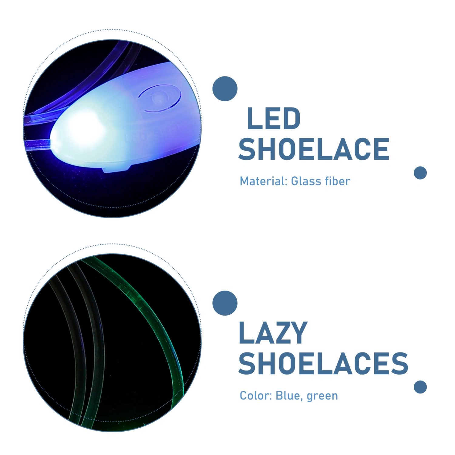 2 Pairs LED Luminous Shoelaces Skating Shoes Luminous Shoelaces Shoe Decor