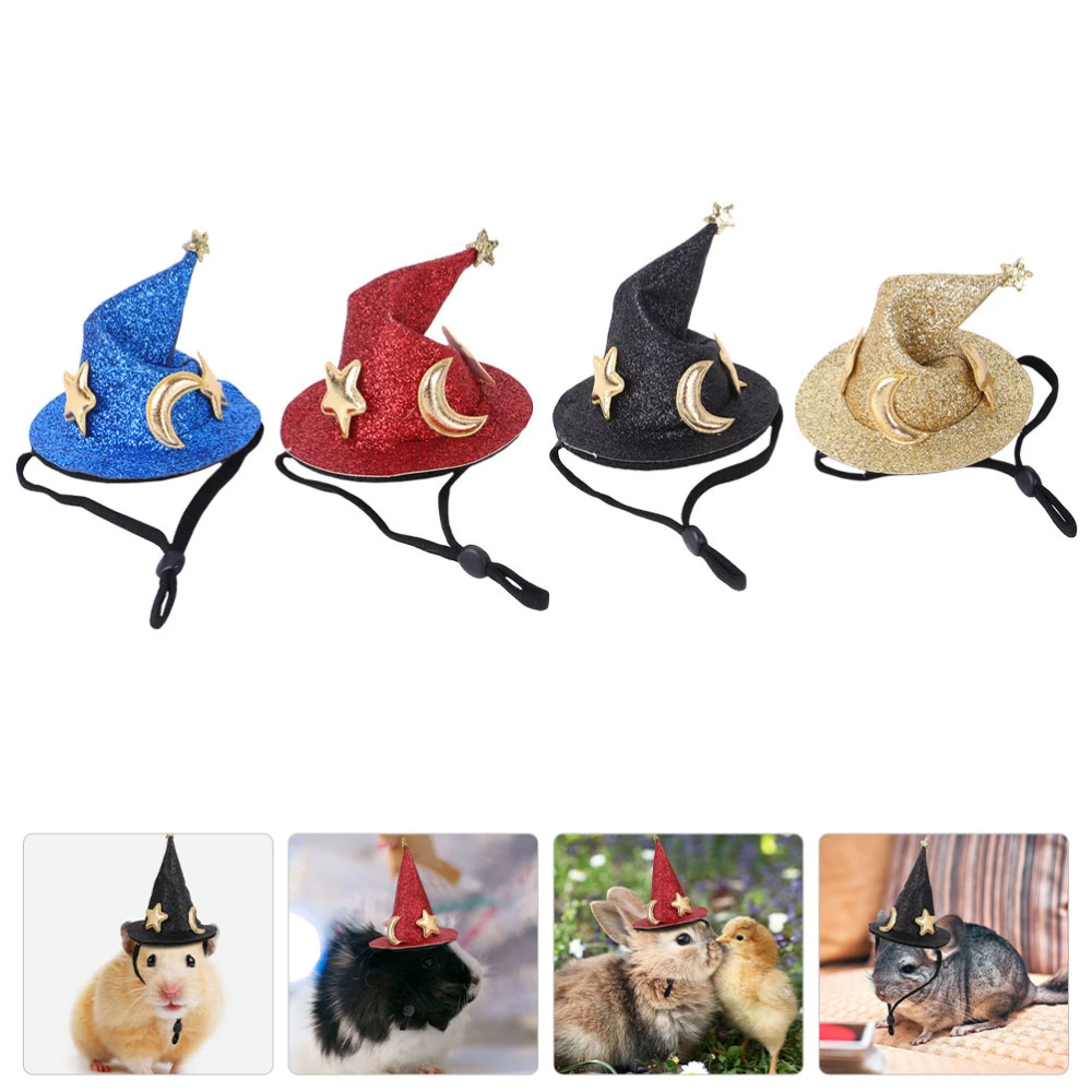 4Pcs Decorative Rat Hats Wear-resistant Chinchilla Hats Halloween Guinea Pig Hats