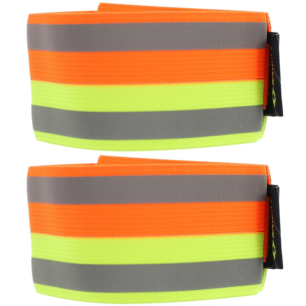 2Pcs Outdoor Reflective Bracelet Safety Band Colored Bangles Security High Visibility Wristband