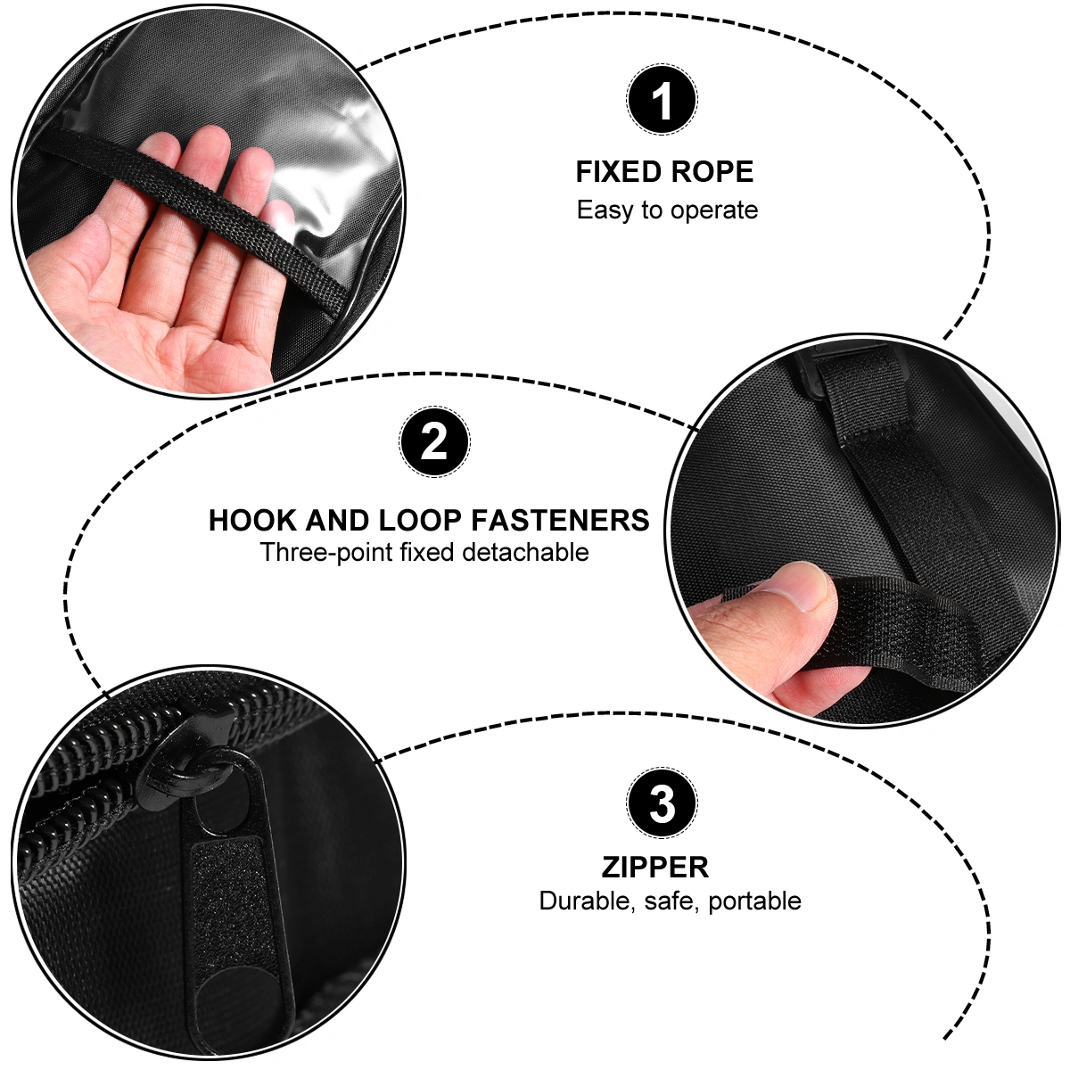 Bike Handlebar Bag Fixing Bike Front Bag Road Bike Bag Bike Frame Bag (Black)