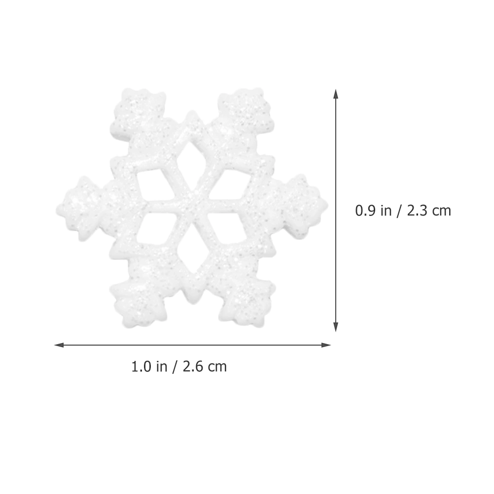 40pcs Snowflake Shaped Adornment Phone Case Decor Resin Snowflake DIY Material