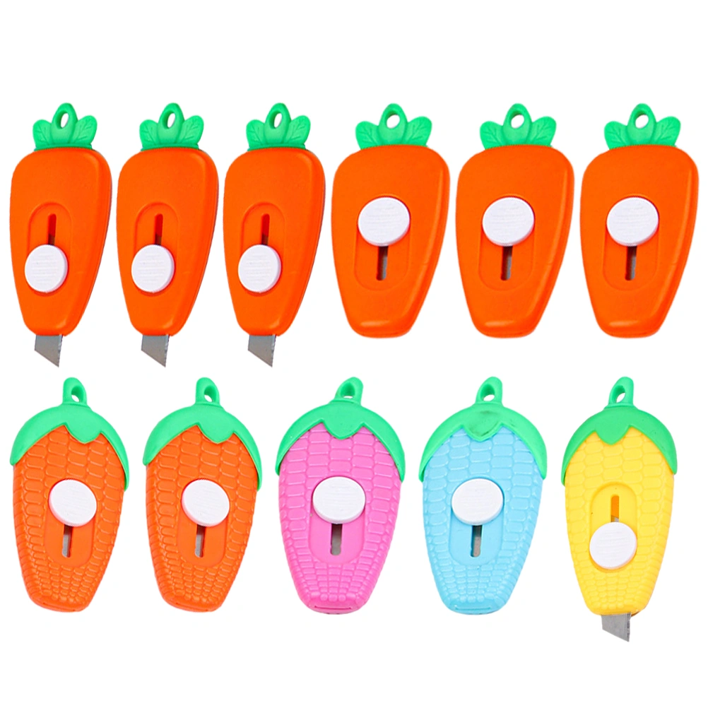 12Pcs Multi-function Box Cutters Adorable Craft Cutters Portable Paper Cutters Craft Supply
