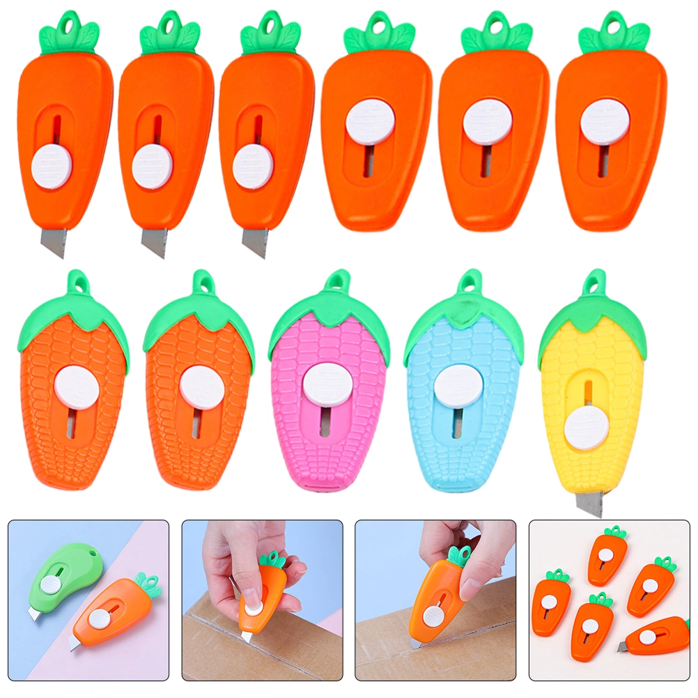12Pcs Multi-function Box Cutters Adorable Craft Cutters Portable Paper Cutters Craft Supply
