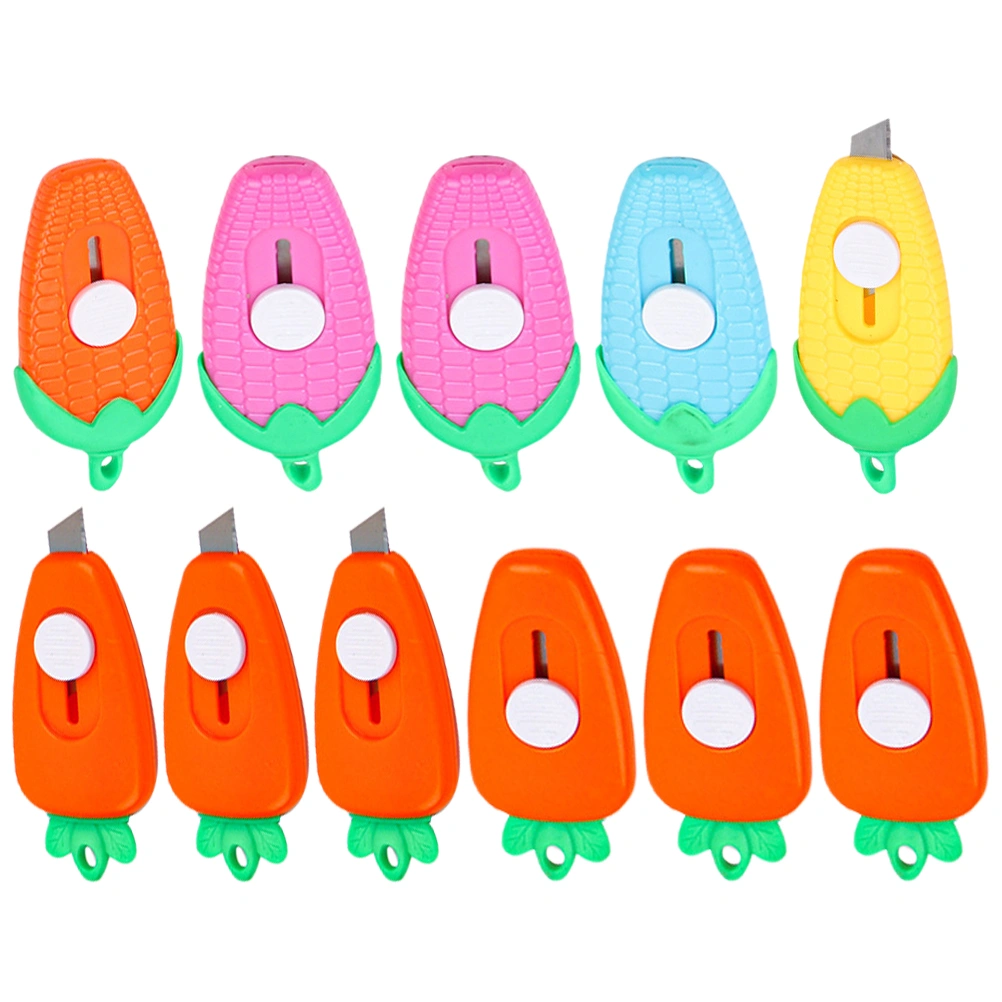 12Pcs Multi-function Box Cutters Adorable Craft Cutters Portable Paper Cutters Craft Supply