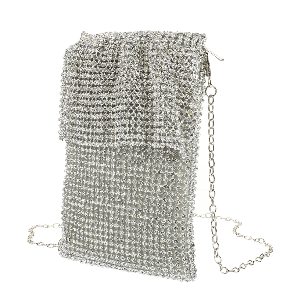 Phone Bag Evening Bag Zipper Shoulder Bag Rhinestone Shoulder Bag for Home